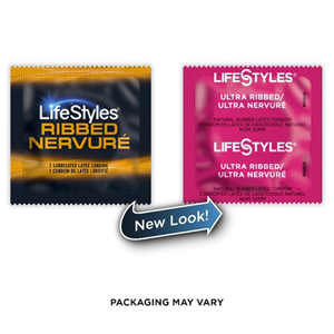 External: LifeStyles® Ribbed Lubricated Latex Condoms - 12 pack