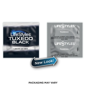 External: LifeStyles® Black Lubricated Latex Condoms - 12 pack