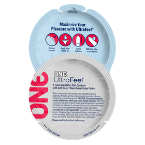 External: ONE® UltraFeel 2-in1 Lubricant & Latex Condoms - 12 pack